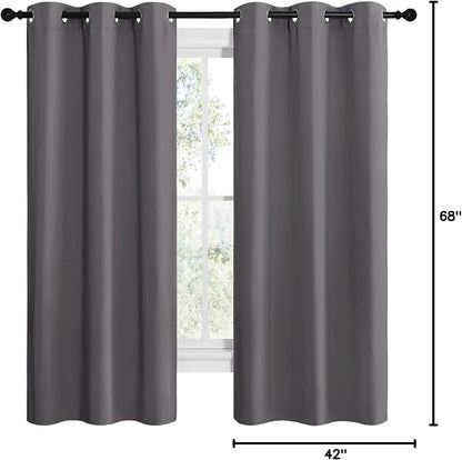 NICETOWN Grey Blackout Curtain Panels - Image 10