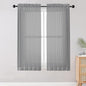 Sheer Curtains Living Room 54 inches Long, Rod Pocket Curtain Sheers Bedroom by OWENIE