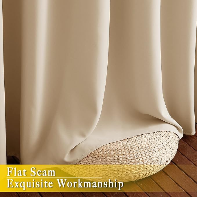 NICETOWN Sliding Door Curtain Panel Room Darkening Window Treatment - Image 7
