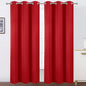 Blackout Curtains 38 x 84 inch/Bright Red Curtains Set of 2 Panels/Thermal by Lemomo