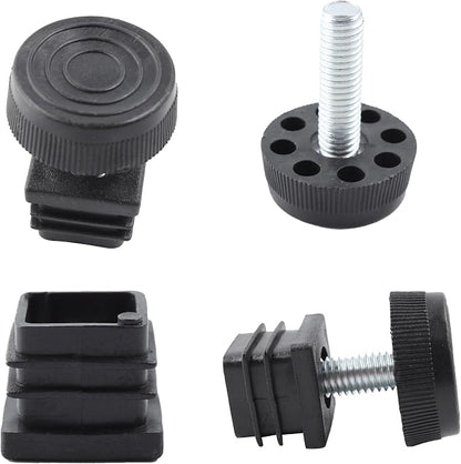 8Pcs Adjustable Leveling Feet 25 x 25mm Square Insert Kit Furniture Glide - Image 3