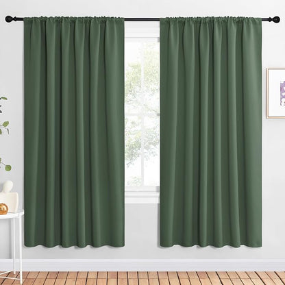 NICETOWN 2 Panels Blackout Curtains, Rod Pocket Window Curtains Room Darkning by NICETOWN