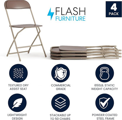Flash Furniture Hercules Series Plastic Folding Chair - Image 3