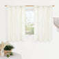 Light Filtering Cream Linen Curtains 48 Inch Length by LAMIT