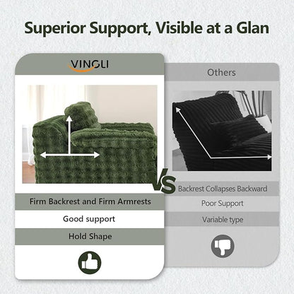 VINGLI Boneless Chaise Lounge Chair Indoor, 55.5" Deep Seat Sleeper Sofa Bed - Image 4