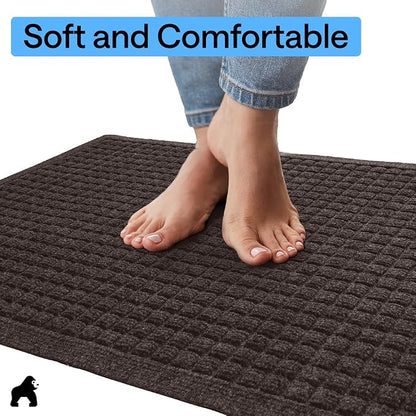 GORILLA GRIP® Ultra Absorbent Front Door Mat Outside Entrance 72x24, Traps Dirt - Image 7