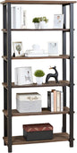 Alaterre Furniture Pomona Living Room 6-Tier Solid Wood Bookcase by AlaterreFurniture