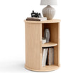 LINSY HOME Round Fluted End Table, Tall Side Table by LINSYHOME