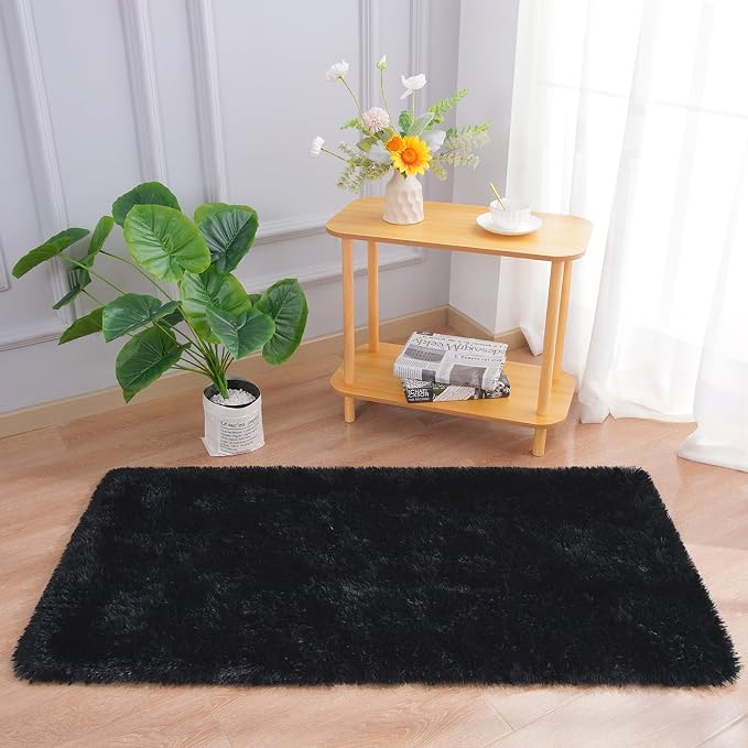 Chicrug Soft Runner Rug for Bedroom Living Room Plush Fluffy Rug 2x3 | Shag - Image 5