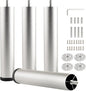Adjustable Furniture Legs 8 Inch Silver Bed Support Legs Cylinder M8 Screw in by Unknown