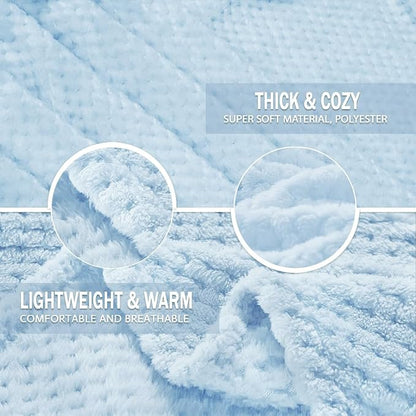 Exclusivo Mezcla Large Waffle Fleece Throw Blanket - Image 4