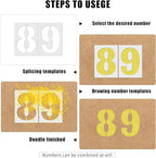 12 Inch Number Stencils Set, 0-9 Plastic Address Number Stencils Reusable Cake Digital Templates for Painting on Wall,Wood,Rock,Mailbox and DIY Art Projects