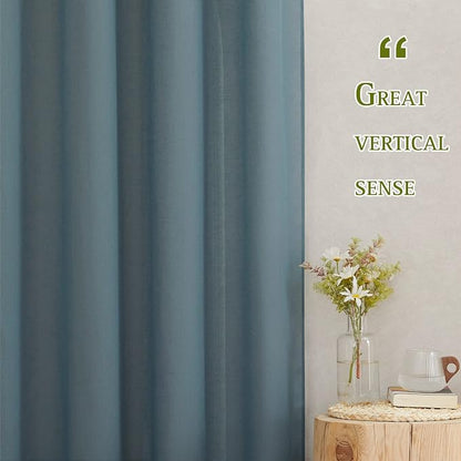 NICETOWN Sheer Linen Curtains 96 inch Long 2 Panels Set, Grommet Semi Sheer - Image 6