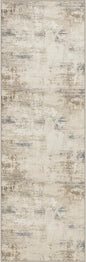 2.6x8 Washable Runner Rug：Modern Abstract Soft Carpet Beige Brown | by FXRHLP