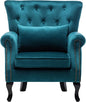 Mid Century Accent Chair Modern Button Tufted Armchair Wingback Club Chair by DMFurniture