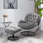 TRIPLE TREE Modern Swivel Accent Chair, Mid-Century Lounge Chair and Ottoman Set by TRIPLETREE