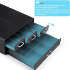SZQINJI Coffee Pod Organizer 72/96 Pods Coffee Capsule Holder 2-Tier Coffee Pod Storage 4-Drawer Compact, Compatible with Keurig K-cup & Nespresso Capsule