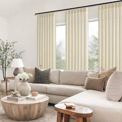 Pinch Pleated 92 Inch Curtains 2 Panels - Image 8