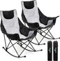 SUNNYFEEL Oversized Rocking Camping Chair 2 Pack, Fully Padded Patio Chair by SunnyFeelCamping