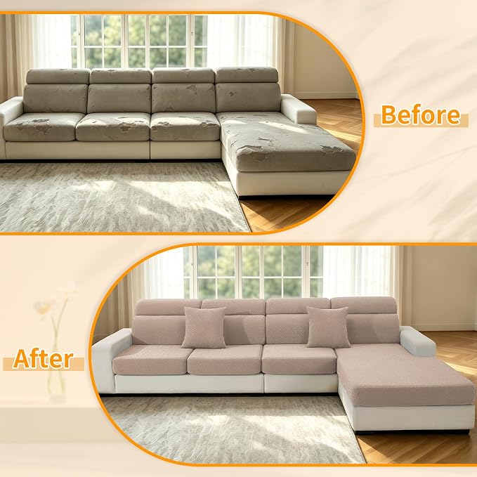 XINEAGE Couch Cushion Covers Seat Cushion Cover Thick Stretch Sofa Slipcovers 3 - Image 7