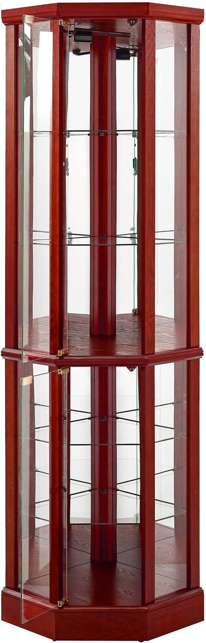 Corner Curio Cabinet, Wine Bar China Cabinet - Image 9