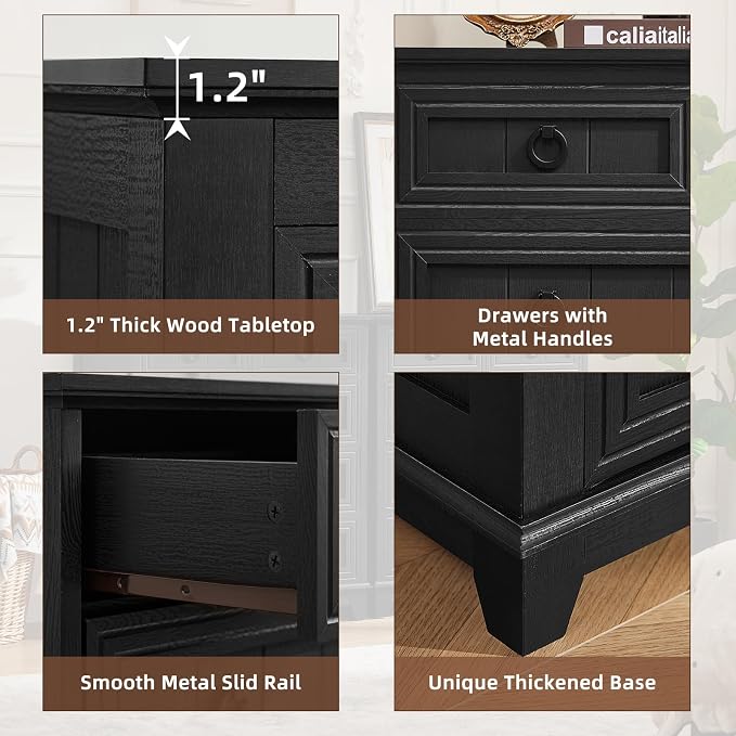Joaxswe Farmhouse 5 Drawer Dresser - Image 8