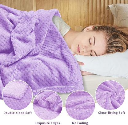 4 Pack Fleece Throw Blankets 50x60 Inches - Image 4