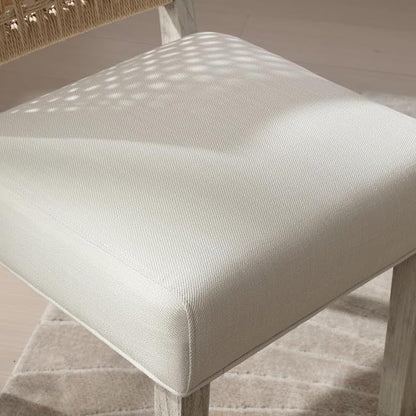 LZAREAL Farmhouse Dining Chairs Set of 6 Linen Fabric Upholstered Accent Side - Image 7