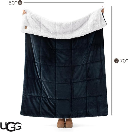 UGG Nita Throw Blanket, Reversible Fleece Blanket, Machine Washable, Soft & Cozy - Image 8