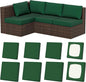 8Pcs Outdoor Cushion Covers, Stretch Patio Furniture Couch Chair Slipcovers | by VORSHAPE