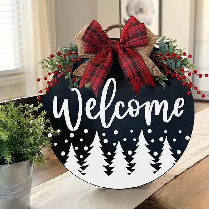 Christmas Stencils 12” Xmas Stencil for Wood Christmas Stencil for Painting Holiday Stencils Merry Christmas Believe Drawing Templates Half Round Stencil for Door Hanger Porch Wreath Home Decor