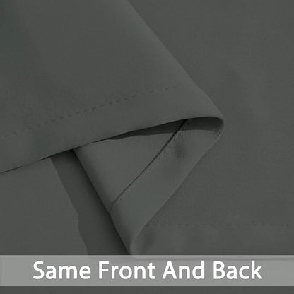 Yakamok Room Darkening Curtains 52x90 inch Length Dark Grey-Living Room | 2 - Image 5