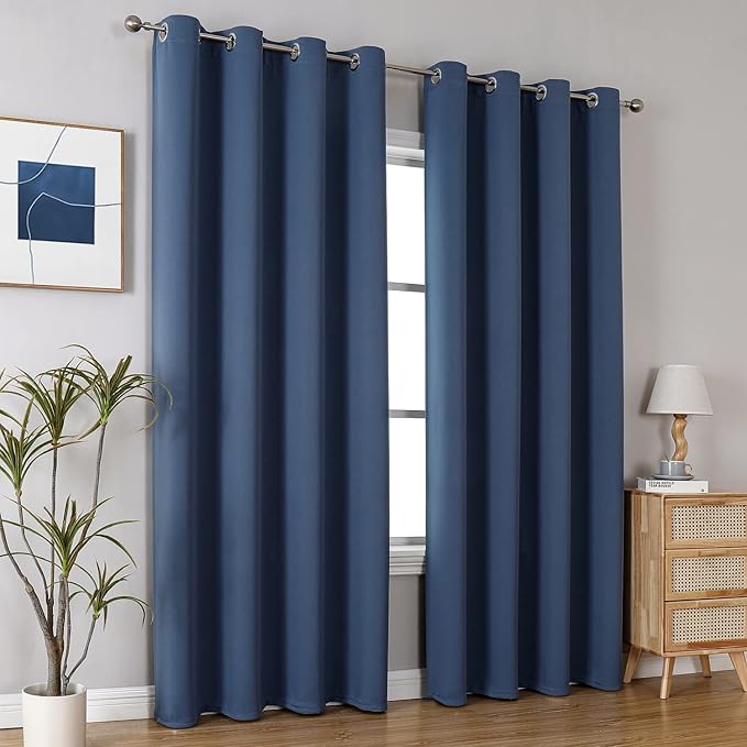 ChrisDowa Blackout Curtains for Bedroom and Living Room 80 Inches Long | 2 - Image 5