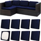 8Pcs Patio Cushion Covers, Outdoor Stretch Cushion Covers, Washable | Stretch by Unknown