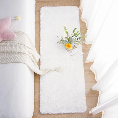 Chicrug Soft Runner Rugs for Bedroom Living Room Plush Fluffy Rug 2x8 | Shag - Image 5
