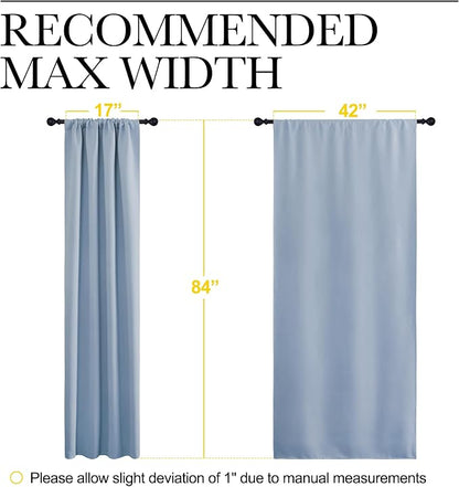NICETOWN Blackout Curtains for Living Curtains, Vintage Blue, 1 Pair, 34-inch W - Image 5