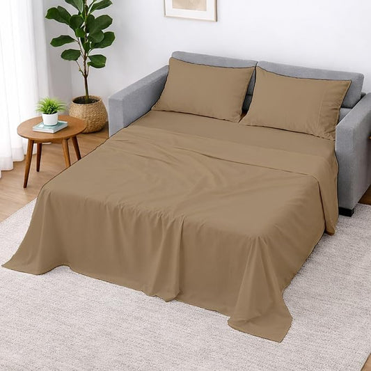 Cottington Lane Sleeper Sofa Sheets Queen Size, 4 Piece Premium Quality 100% by CottingtonLane