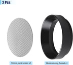 58.5mm Espresso Dosing Funnel and Puck Screen Set, Espresso Coffee Dosing Ring & 1.7mm 316 Stainless Steel Espresso Portafilter for Coffee Portafilter Filter Basket
