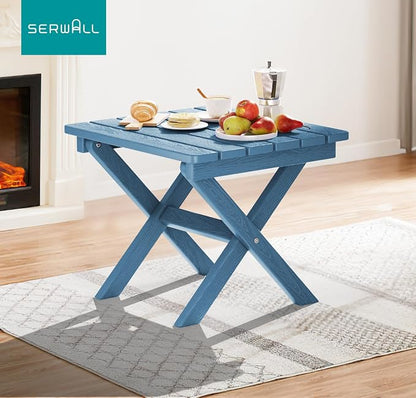 SERWALL Folding Outdoor Side Table Set of 2, Portable Adirondack Side Table - Image 8