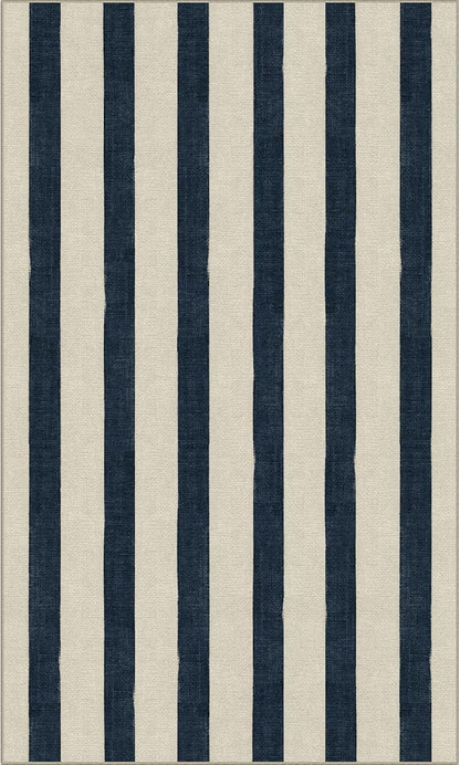 Blue and White Striped Entry Rug - Image 7