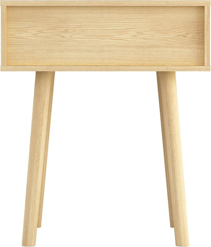Atlantic Loft & Luv Remy Boho Mid-Century Natural Storage Drawer, Finish Rattan - Image 5