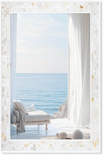 Tanmicoshomy White 24 x 36 Inch Rectangle Bathroom Mirrors by Tanmicoshomy