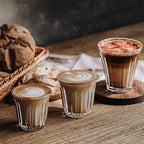 MHW-3BOMBER Espresso Coffee Glasses Set of 6 Drinking Glasses 8.1OZ Latte Glasses for Beverage, Water, Whiskey, Juice, Cocktail, Beer G6195-0S