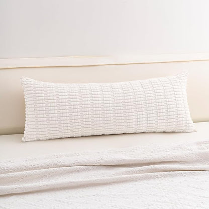 Aegero Corduroy Decorative Throw Pillow Covers 14x36 InchSoft Striped Pillow by Unknown