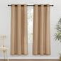NICETOWN Camel Thick Linen Curtains 72" Length, Grommet Privacy Window by NICETOWN