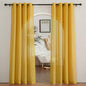 NICETOWN Semi Sheer Curtains Flax Linen Texture, Grommet Retro Window Treatment by NICETOWN