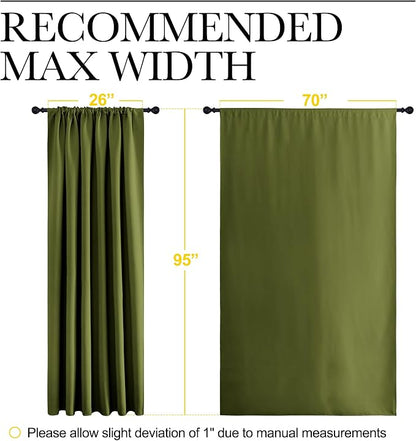 NICETOWN 2 Panels Blackout Curtains, Rod Pocket Thermal Insulated Drapess - Image 3