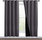 NICETOWN Grey Full Shade Curtain Panels, Pair of Energy Smart & Noise Blocking by NICETOWN