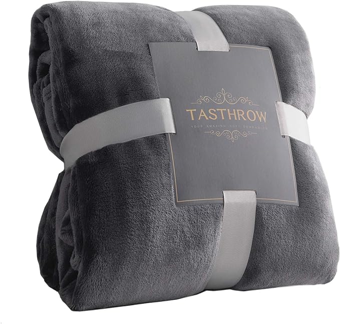 TASTHROW Large Flannel Fleece Throw Blanket, 90×108 Inch by TASTHROW