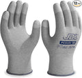 JDL ESD Work Gloves, Anti-Static Gloves for PC Building, 12 pairs, Computer Installation & Repair, High Resistance Carbon Fiber Gloves, Large